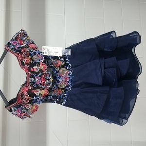 Ellie Wilde Size 10. Navy Cocktail Dress